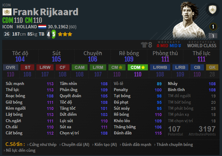 Điểm Mạnh của Rijkaard FO4