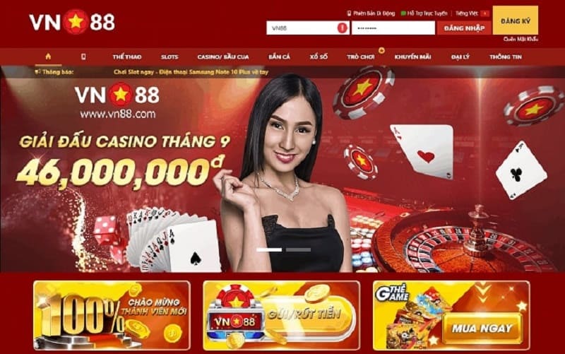 Giao Diện Nhà cái Casino Online uy tín VN88