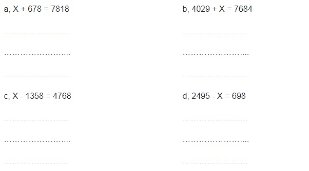 Dạng 1 là dạng tìm x cơ bản nhất của toán lớp 4